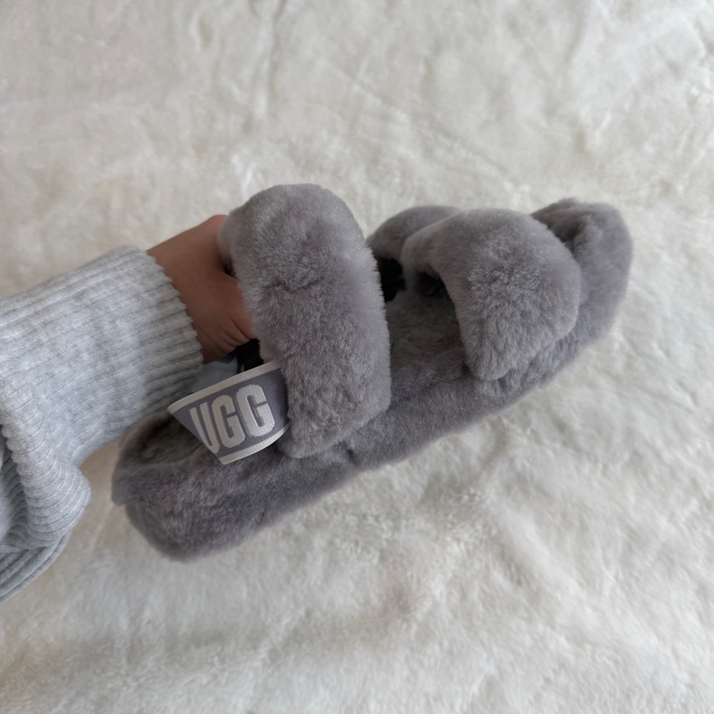 UGG Oh Yeah Slippers Gray/Purple Size 8 - Picture 5 of 11